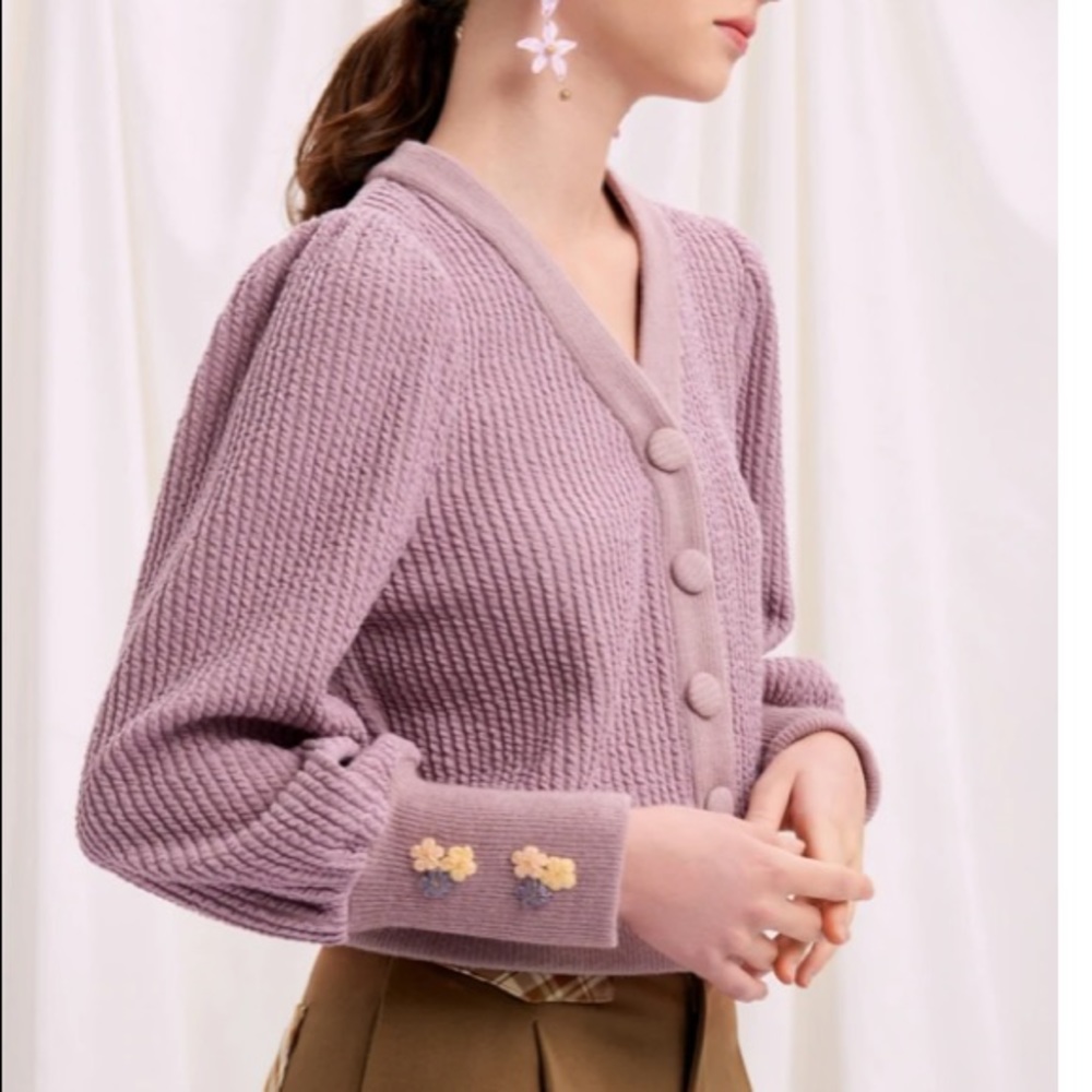 Petite studio celia cardigan - lavender NEW
